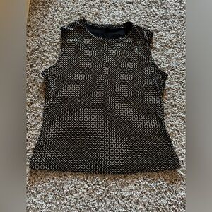 Black & Gold Glitter Tank Top